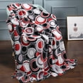thumbnail image 5 of JML Soft Flannel Fleece Throw Blanket, Black, Red, & White, Standard Throw, 5 of 5