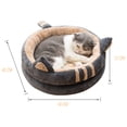 thumbnail image 2 of Cama corta ovalada de felpa para perros y gatos pequeños y medianos, sofá para mascotas pequeñas cómodo, cómodo y duradero, 2 of 5