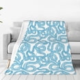 thumbnail image 1 of Balery Blue Snake Manta de Felpa Suave y Acogedora – Cobija de Franela Aterciopelada para Cama, Lavable y Cálida para Sofá, Mascotas, Transpirable-40"x30", 1 of 7