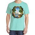 thumbnail image 2 of Wild Bobby, Enjoy Life Vintage Beach Surf Sailboat, Garment-Dyed Washed Look Short Sleeve Tees, Mint, X-Large, 2 of 3