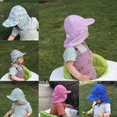 thumbnail image 4 of serony Kids Quick Dry Breathable Sunhat Child Sun-proof Adjustable Machine Wash Beach Swim Cap, 4 of 8