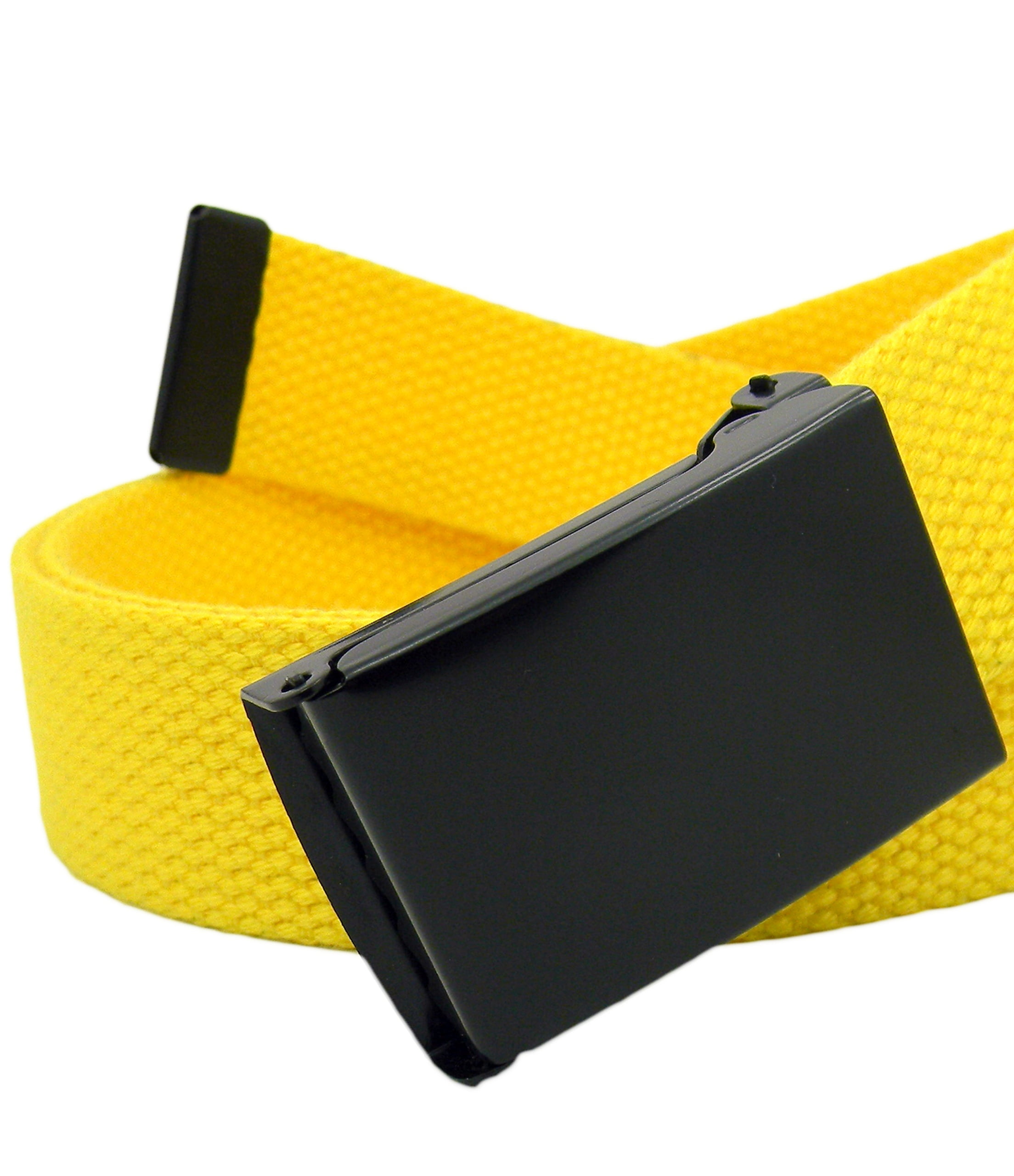 Build A Belt Men's Black Flip Top Military Belt Buckle with Canvas