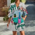 thumbnail image 2 of Happy Camping Womens Dress With Pockets Summer V Neck 3/4 Sleeve Dress Plus Size Loose Dress, 2 of 7