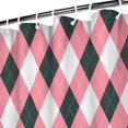 thumbnail image 3 of Pink and Black Argyle Pattern Shower Curtain 84"x72" ,Bathroom Decorative Shower Curtains Set with 12 Hooks,Modern Waterproof Washable Shower Curtain, 3 of 6