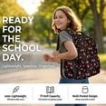 thumbnail image 4 of Garronmavis Solid Black Allover Red Cherry Fruit Children Backpack Combo, 17 Inch Minimal Fruit Theme School Bag with Thermal Lunch Pack, Pen Case and Drink Bottle Holder, 4 of 8
