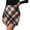 Navy, variant on Wool Skirts for Women Fall Winter High Waisted Plaid Bodycon Pencil Short Mini Skirt