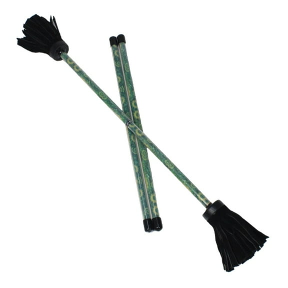 Z-Stix Professional Juggling Flower Sticks-Devil Sticks and 2 Hand Sticks, High Quality, Beginner Friendly - Festival Series (Mosquito, Lemon Lime Tie Dye)