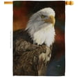 thumbnail image 2 of Breeze Decor 10060 Wildlife & Lodge Portrait of an Eagle 2-Sided Vertical Impression House Flag - 28 x 40 in., 2 of 2