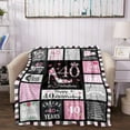 thumbnail image 6 of MMYGU 40th Birthday Gifts for Women Blanket 40th Birthday Gift Ideas 40th Birthday Decorations Women 40 Birthday Blanket Gifts for 40 Year Old Women Throw Blanket 40x50in, 6 of 8