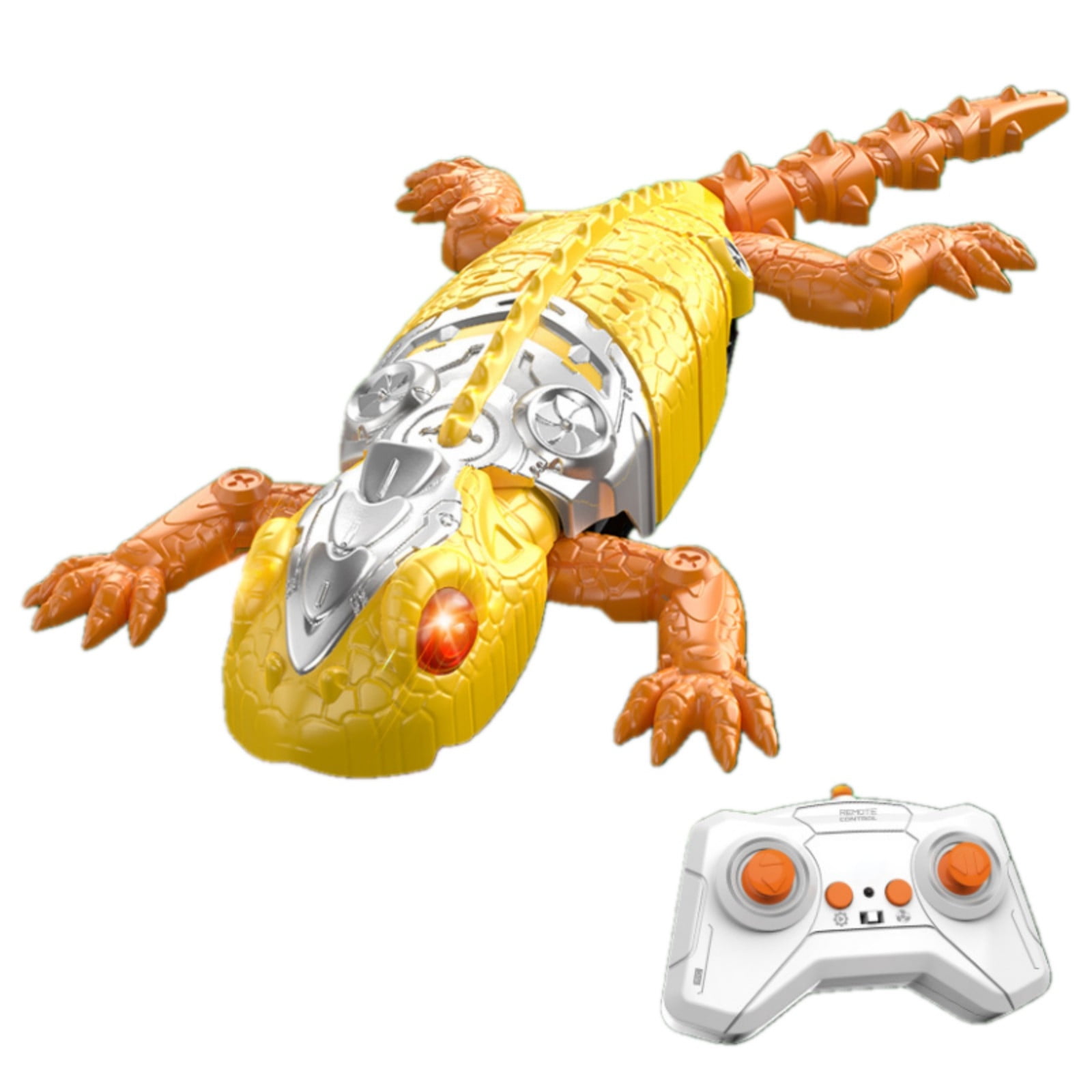 HaoXun Remote Control Climbing Gecko Robot with LED Eyes - Rechargeable RC Lizard Wall Crawler Toy for Indoor Play and Educational Fun