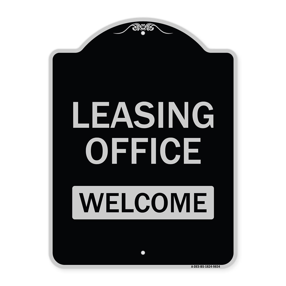 Designer Series Leasing Office Black & Silver HeavyGauge Aluminum