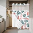 thumbnail image 4 of Coral Shell No Hook Shower Curtain with Snap in Liner Watercolor Pink Green Red Coral Starfish Anchor Waterproof Bathroom Shower Curtain with See Through Top Window for Bathtub 60" x 72", 4 of 9