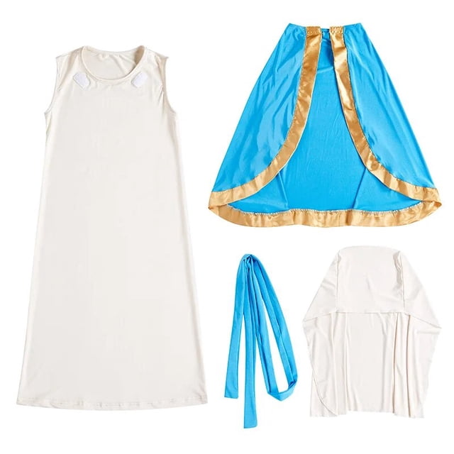 Disfraz de la Virgen María para niñas y niños, traje de pastor delicado, traje de Cosplay de Halloween