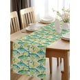 Burlap Table Runner 70 Inches Long, Summer Oceans Fish Non-Slip Kitchen ...