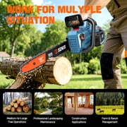 SENIX 60V 16 Battery Chainsaw Brushless Electric Chainsaws Cordless Chain Saw with 4Ah Battery & Charger Garden Tool for Trees, Pruning, Branch Trimming CSX6-M