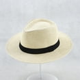 thumbnail image 2 of Unisex Panama Summer Beach Sun Hat Wide Brim Cap For Women Men, 2 of 7