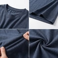 thumbnail image 4 of Stamzod Men's Long Sleeve T-Shirts Muscle Crewneck Basic Tee Tops Casual Undershirts Yoga Gym Sports Workout Shirts Navy C XL, 4 of 6