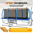 thumbnail image 5 of Mersco 10x16ft Large Rectangle Trampoline for Kids and Adults,Big Outdoor Trampoline with Enclosure Net,Storage Bag, Boys and Girls Birthday Gift,Blue, 5 of 10