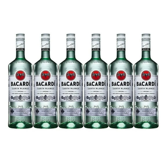 Pack de 6 Ron Bacardí Carta Blanca 980 ml