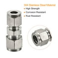 thumbnail image 4 of Uxcell 304 Stainless Steel 8mm x 10mm Tube OD Double Ferrule Straight Compression Tube Fitting, 4 of 5