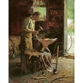 thumbnail image 2 of Potthast, Edward Henry 26x32 Black Ornate Wood Framed with Double Matting Museum Art Print Titled - Blacksmith, 2 of 4