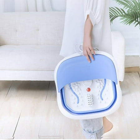 Foldable Heated Foot Spa Bath Massager Heating & Bubble Wave Foot ...