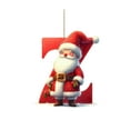 thumbnail image 2 of Z Letter Christmas Decoration Acrylic Flat Alphabet Hanging Ornament for Tree Holiday Party Gift Personalized Initial, 2 of 5