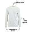 thumbnail image 3 of Men's Long Sleeve Slim Fit Crew Neck Tee (S-2XL), 3 of 6