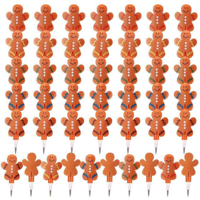 Kids Cartoon Shaped Writing Pencils 12-Pcs Brown Plastic Stackable Fun Creative Supplies