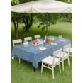 thumbnail image 3 of Outdoor Tablecloth with Umbrella Hole & Zipper, Vintage Blue Rectangle Tablecloth 52x70 Inch, Modern Abstract Retro Art Patio Table Cover Waterproof Table Cloth for Picnic/Party, 3 of 7