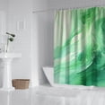 thumbnail image 3 of Colorful Marble Shower Curtain, Abstract Jade Texture Gold Stripes Ombre Shower Curtain, Modern Ink Art Decor Waterproof Fabric Shower Curtain for Bathroom Set with 12 Hooks, 72 X 84, 3 of 4