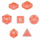 Bry Belly GDIC-1114 7 Die Polyèdre Serti dans une Pochette en Velours Orange Translucide – image 1 sur 1
