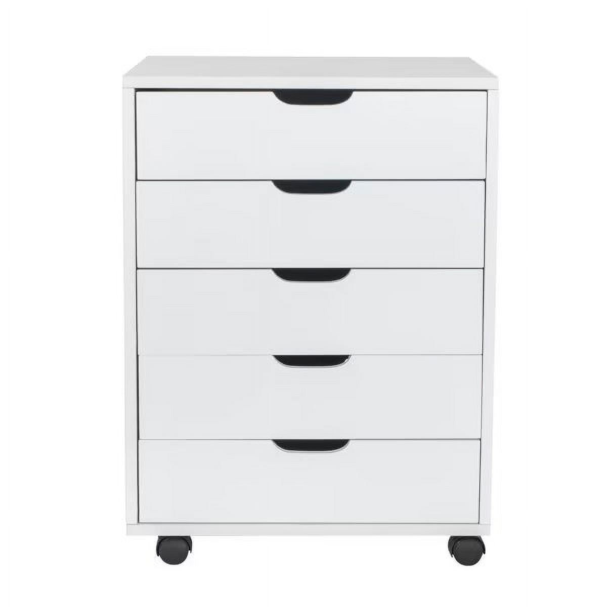 MAYKOOSH White, 5-Drawer with Shelf, Office File Cabinets Wooden File  Cabinets for Home Office Lateral File Cabinet 11701MK - The Home Depot