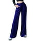 thumbnail image 2 of Txlixc Pantalones de terciopelo de piernas anchas para mujeres, pantalones elásticos casuales de cintura alta y ancha Txlixc  moda, 2 of 5