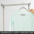 thumbnail image 6 of mDesign Portable Laundry Sorter with Wheels/Steel Hanging Bar - Satin/Dark Gray, 6 of 8