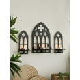 thumbnail image 2 of 1/3Pc Gothic Wooden Hollow Wall Decoration Wall Decor Vintage Cathedral Arch Frame Goth Room Decor Rustic Spooky Decorative Gift, 2 of 9