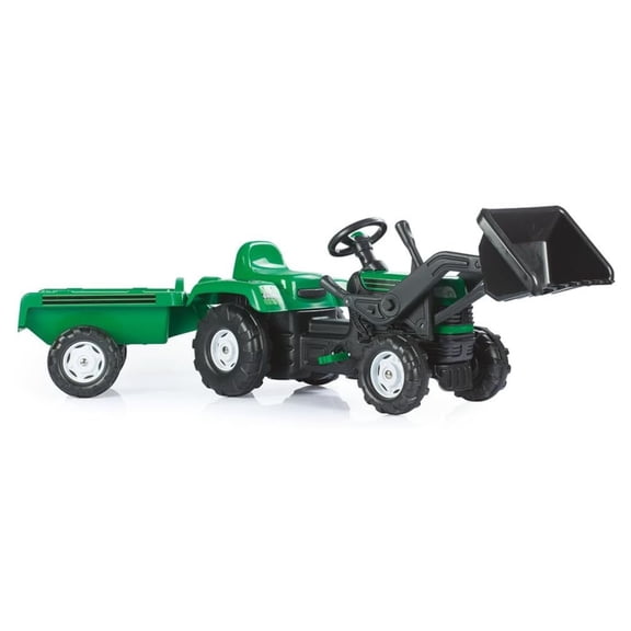 Open Box DOLU Pedal Tractor with Full Ranchero Trailer Toy w/ Front Loader