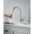 thumbnail image 3 of WOWOW Single Handle Kitchen Sink Faucet Brushed Nickel Kitchen Faucet with Pull Down Sprayer, 3 of 9