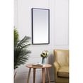 thumbnail image 3 of Home Decorative Modern Metal Frame Rectangle Mirror 20" X 36" - Blue, 3 of 7