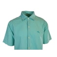 thumbnail image 4 of Tommy Bahama Men's Gentle Breeze Teal Green Shirt Logo Short Sleeve Button (S02), 4 of 12