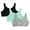 Black + Green + Gray, variant on Women's Sports Tank Top Bras 3-Pack,White - 2XL
