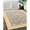 thumbnail image 2 of Ahgly Company Indoor Round Abstract Pastel Orange Oriental Area Rugs, 8' Round, 2 of 6