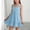 Light Blue, variant on Girls Casual Sundress- Soft Crewneck Casual Flowy Kids Summer Midi Dresses Pink Size 5-14