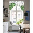 thumbnail image 4 of St. Patrick's Swag Valances for Windows, Small Curtains Drapes, Lucky Shamrock Green Eucalyptus Floral Plants Kitchen Window Curtains Over Sink Window Treatment Valance for Bedroom/Bathroom 56"x36", 4 of 5