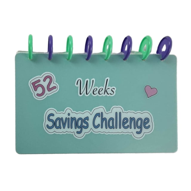 HLONK 52 Week Savings Challenge Budget Book Binder Fun Saving Money Budgets Planner Cash Envelope Wallet Notebook for Couple