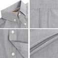 thumbnail image 3 of Coevals Club Men Short Sleeve Button Down Up Cotton Casual Soft Solid Top Shirt (Gray 2# L), 3 of 4