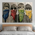 thumbnail image 5 of Banksy Beatles Printed, Graffiti Art, Abstract Poster, Banksy Bandanas Artwork, The Beatles Wall Art, Graffiti Street Artwork, Canvas Wall Decor - 4P-Rolled Canvas, 5 of 9