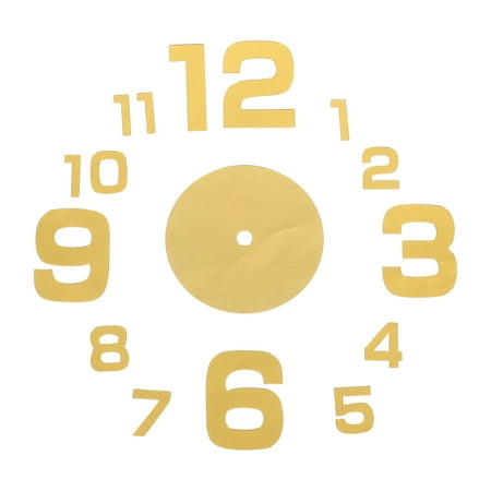 AURARMLET 1 Set Bedroom Wall Decor Acrylic Elegant Clock Numbers Stickers for