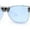 Clear Pearl - Blue, variant on Rhinestone Death Metal Skull Classic Horn Rim Plastic Sunglasses All Black