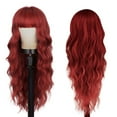 thumbnail image 5 of Red Long Curly Wavy Wig for Women 26 Inch Natural Fiber Hairpiece for Fashion and Style, 5 of 5
